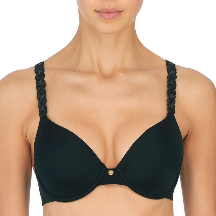 Pure Luxe Custom Coverage Contour Underwire Bra Black