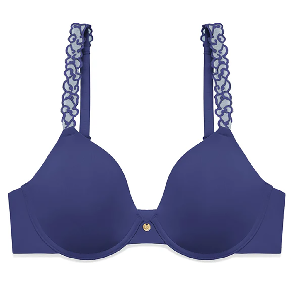 Pure Luxe Custom Coverage Contour Underwire Bra Navy