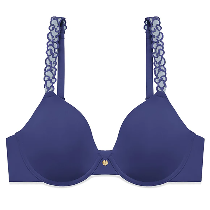 Pure Luxe Custom Coverage Contour Underwire Bra Navy