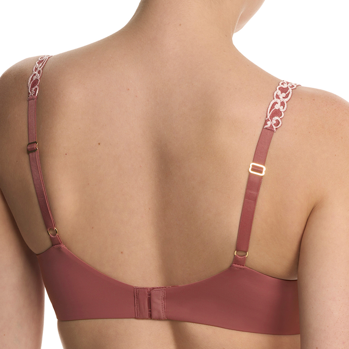 Pure Luxe Custom Coverage Contour Underwire Bra Rose/Peach
