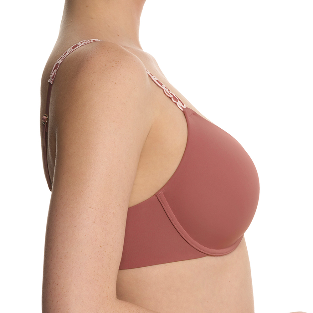 Pure Luxe Custom Coverage Contour Underwire Bra Rose/Peach