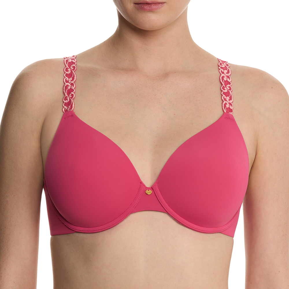 Pure Luxe Custom Coverage Contour Underwire Bra Vintage Cherry