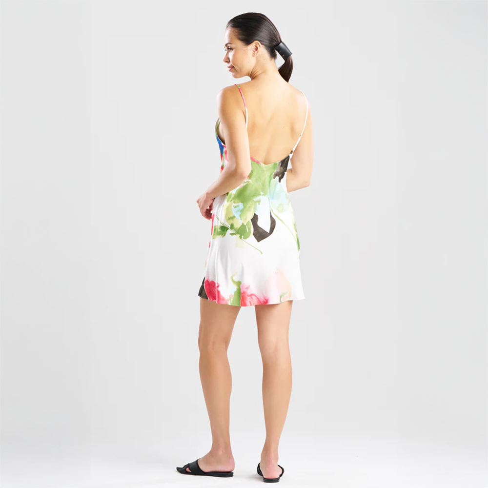 Calypso Printed Charmeuse Chemise Floral