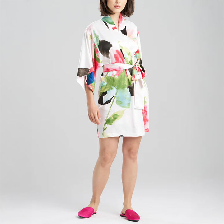 Calypso Printed Charmeuse Wrap Floral