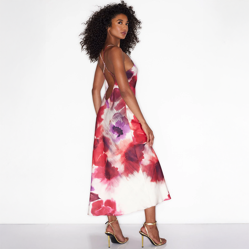 Mizuki Cross Back Slip Dress