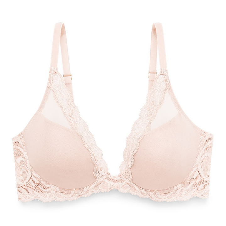 Feathers Plunge T-Shirt Bra Cameo Rose