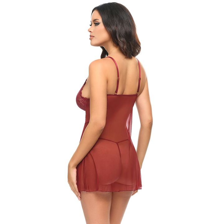 Avery Sheer Babydoll Syrah