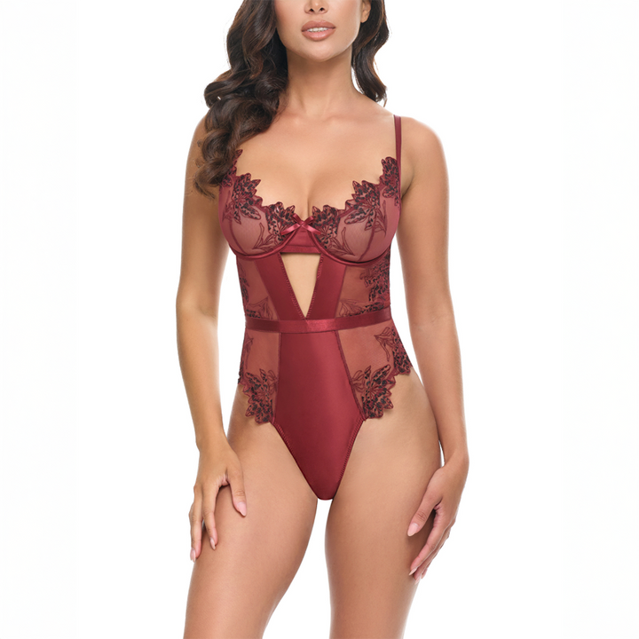 Fluid Feline Bodysuit Red