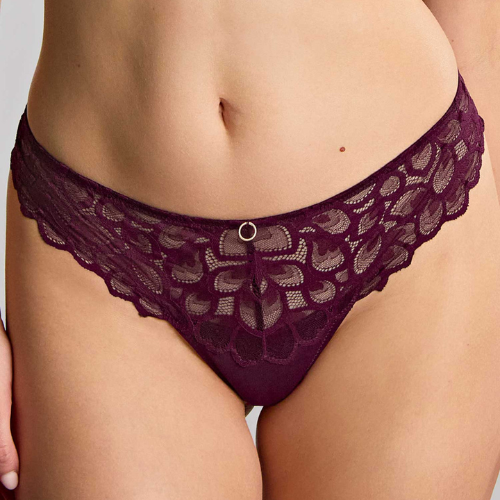 Allure Thong Plum 10769