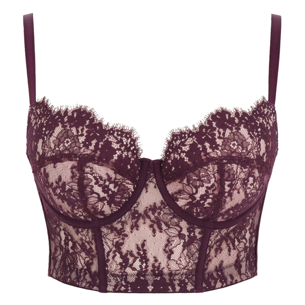 Carmen Lace Bustier Mulberry