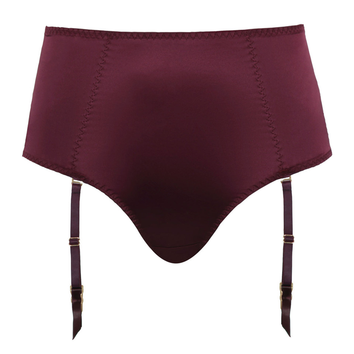 Grace Suspender Brief Bordeaux Red