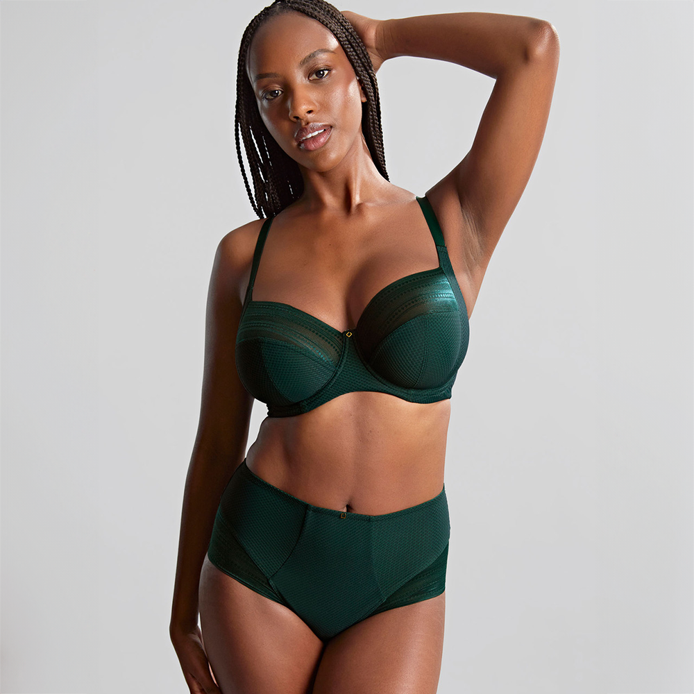 Serene High Waist Brief Dark Green