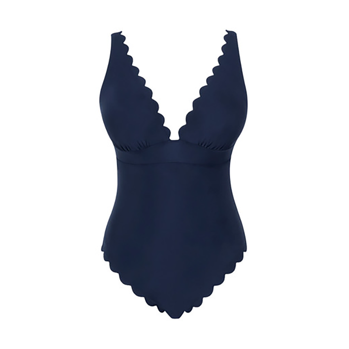 Signature Scallop Non Wired Swimsuit Ink Blue