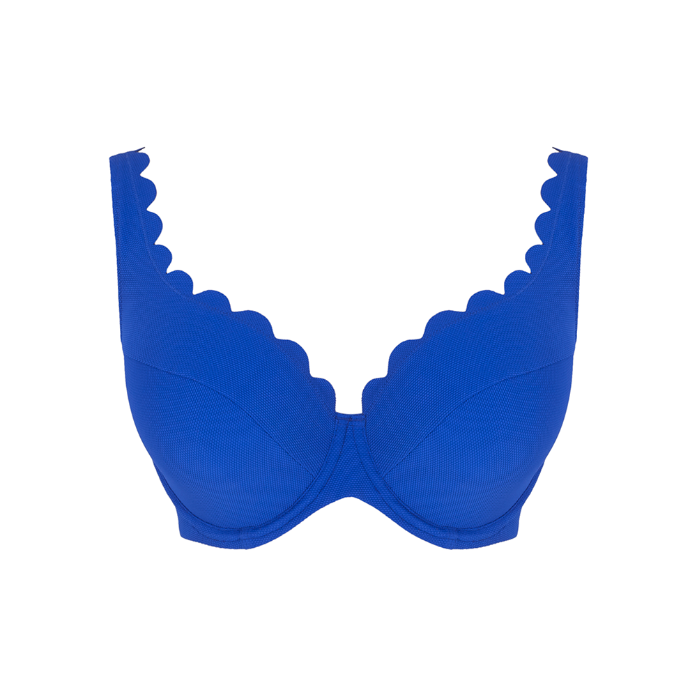 Spirit Lauren Plunge Bikini Top Cobalt