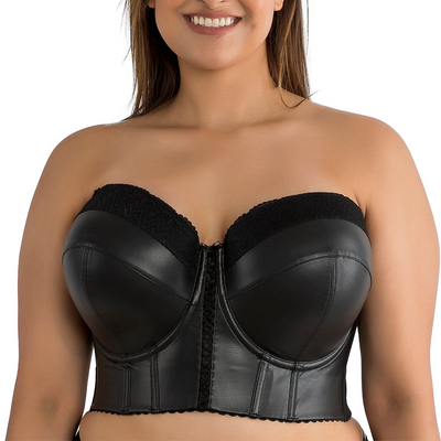 Faux Leather Bustier by Natori
