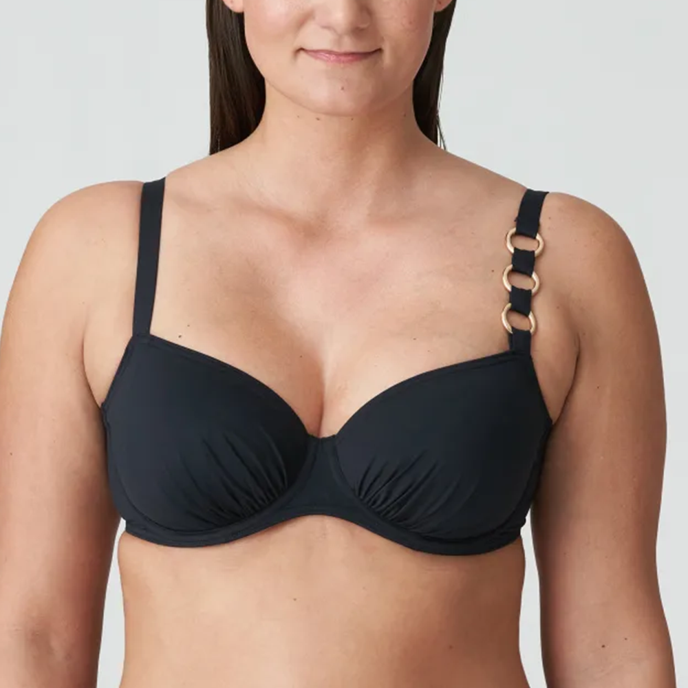 Prima Donna Damietta Full Cup Bikini Top in Black 401 1610 Petticoat Fair