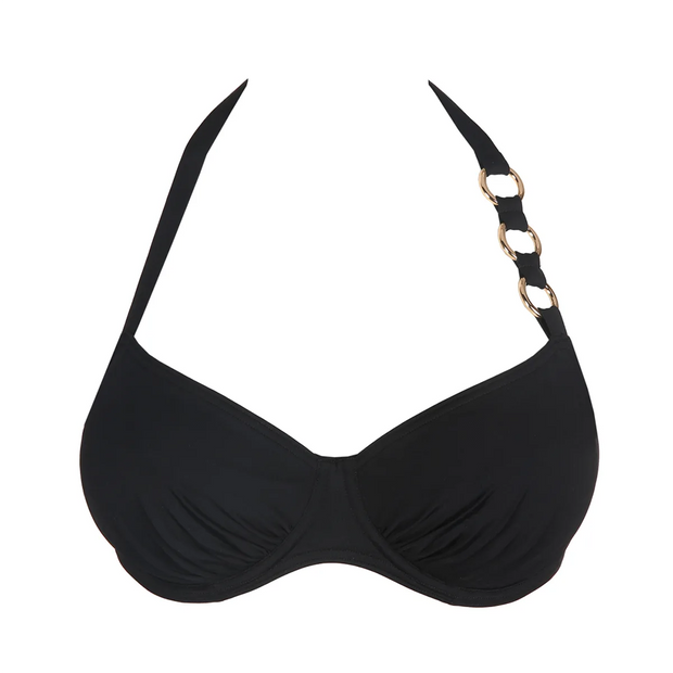 Damietta Full Cup Bikini Top in Black