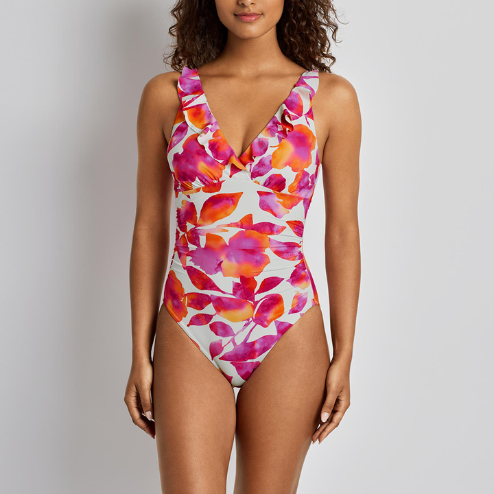 Ruffle Surplice One Piece