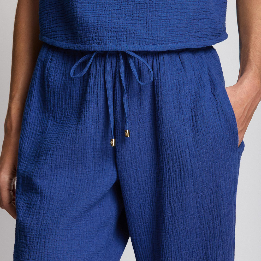Top and Pants Coverup Set Blue Saturn