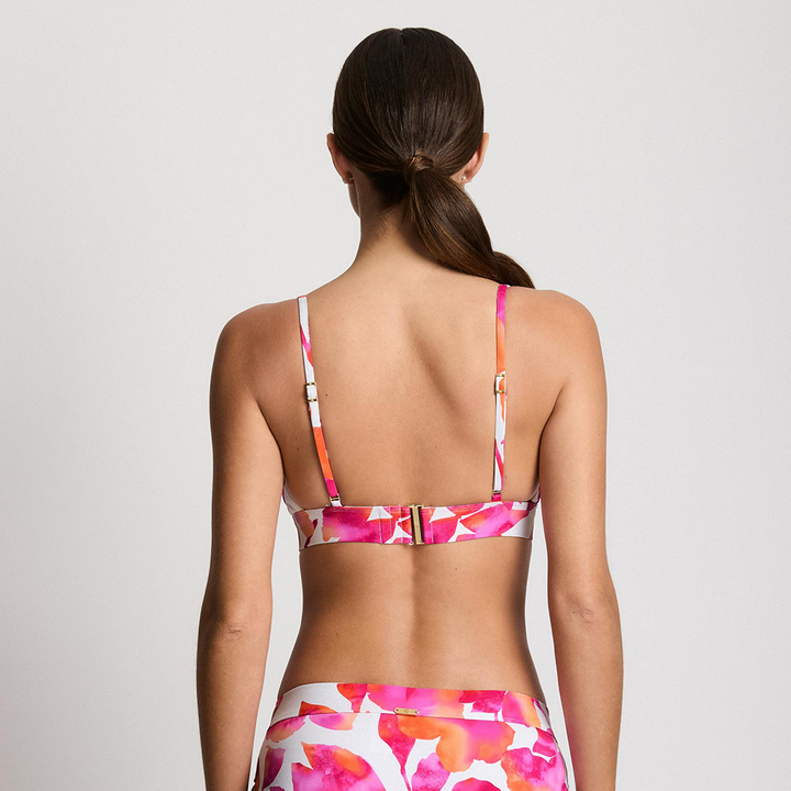 Triangle V Neck Bikini Top Bougainvillea