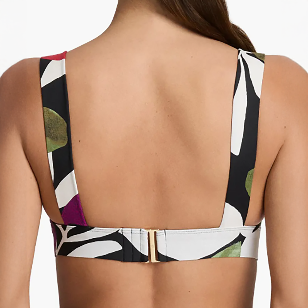 Wide Strap Bikini Top Jungle