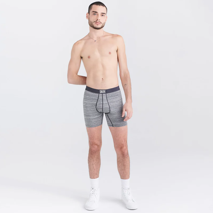 Ultra Super Soft Comfort Blend Boxer Brief 5" Spacedye Heather-Grey