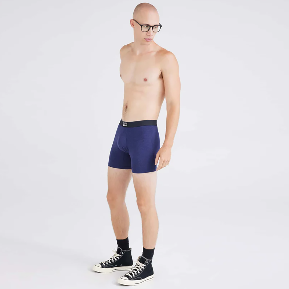 Vibe Xtra Soft Comfort Boxer Brief 6" Astro Blue Heather