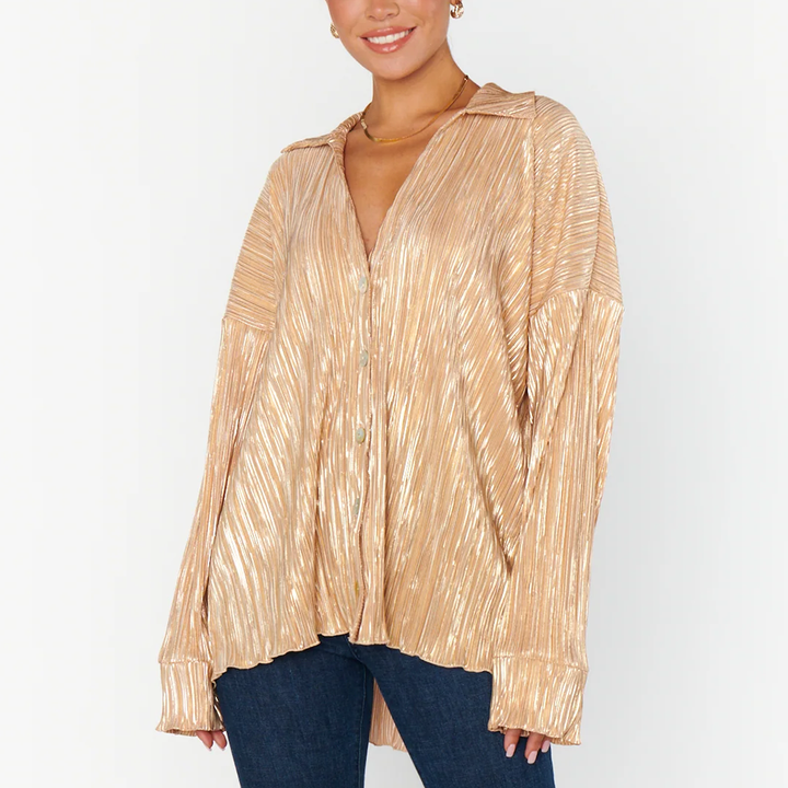 Everywhere Top Gold Pleat