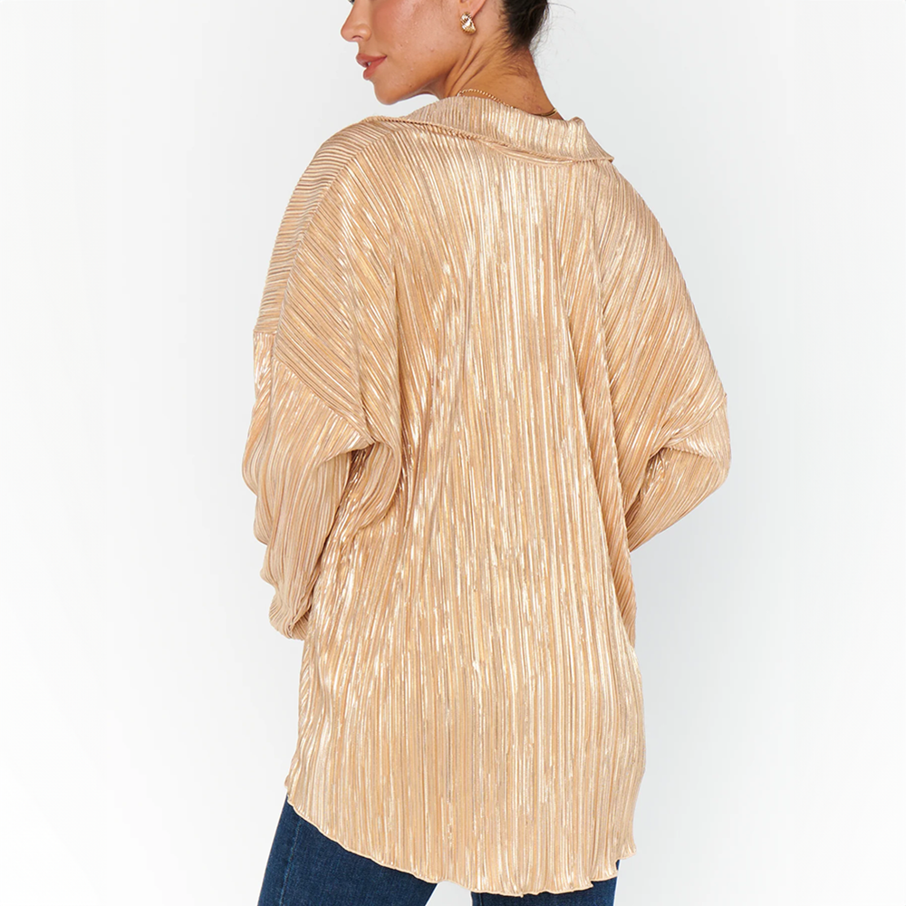 Everywhere Top Gold Pleat