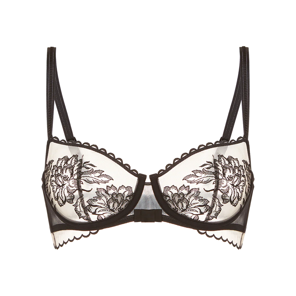 Romance Sheer Demi Bra Black