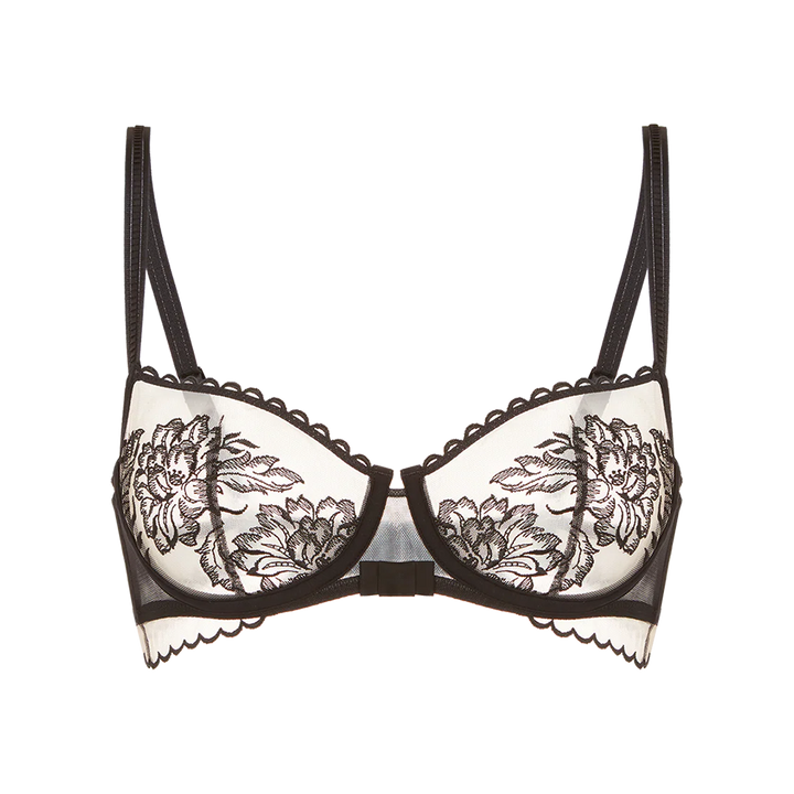 Romance Sheer Demi Bra Black