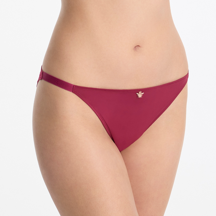 Bonbon Gingham Lace String Bikini Maraschino 373255