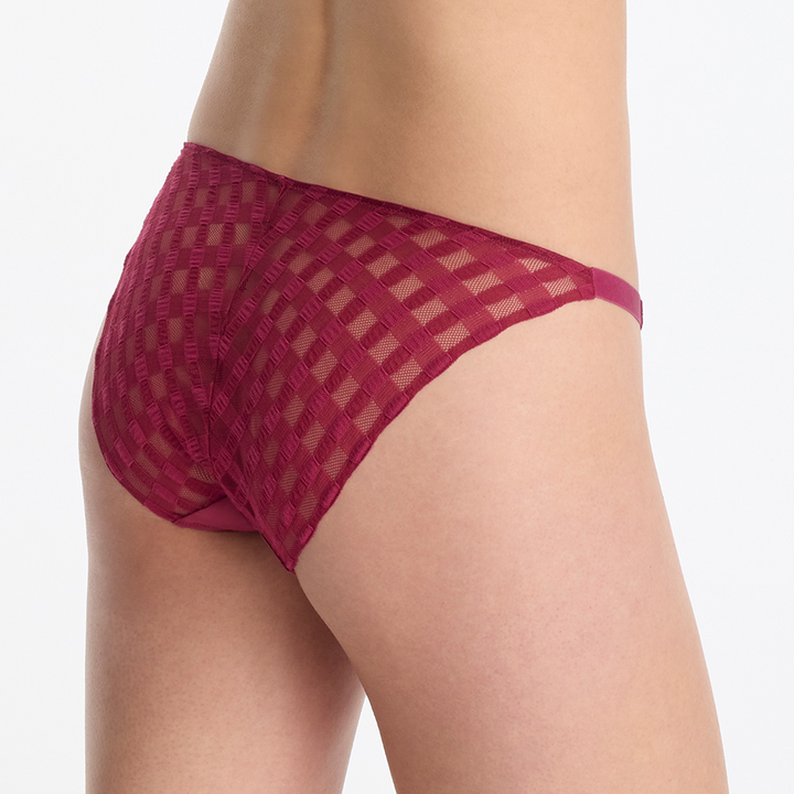 Bonbon Gingham Lace String Bikini Maraschino 373255