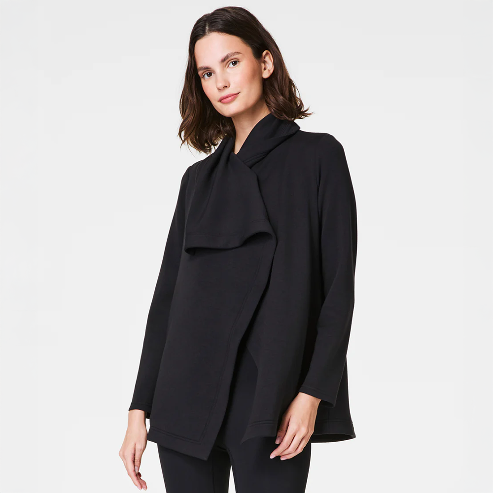 AirEssentials Open Wrap Cardigan Black