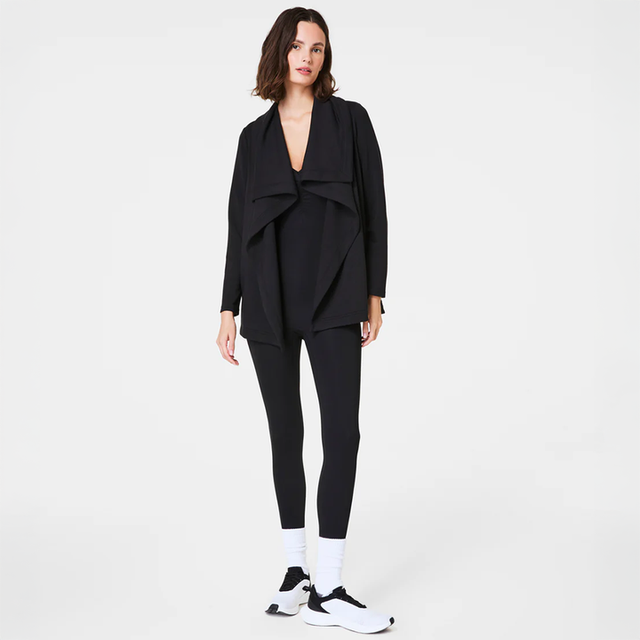 AirEssentials Open Wrap Cardigan Black