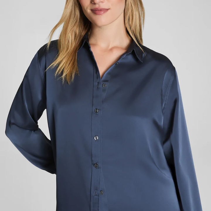 Silky Smooth Button Down Navy
