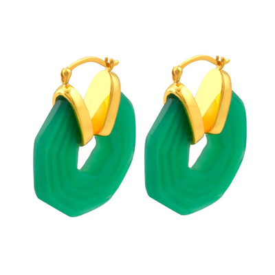 Sphinx Earrings Emerald