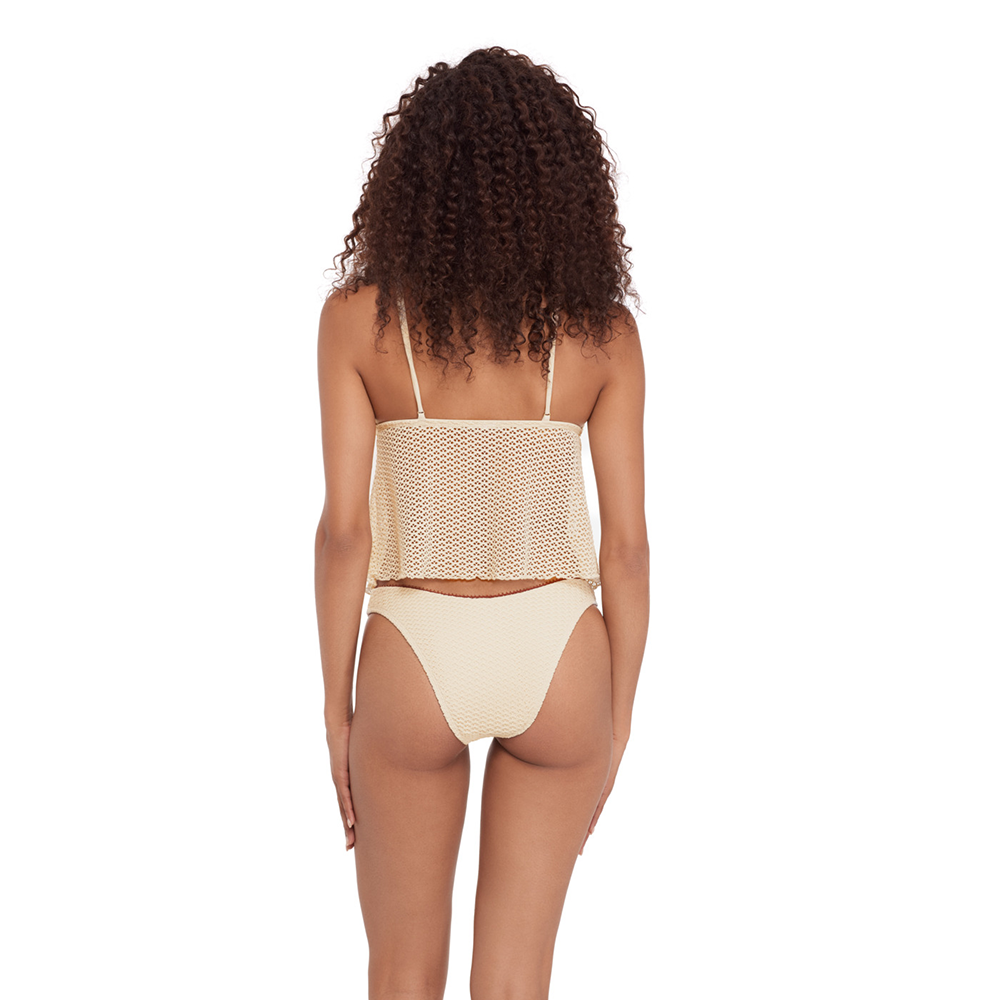 Pearl Crochet Tie Front Tankini