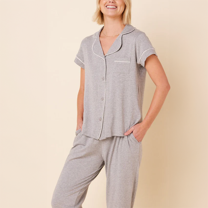 Classic Pima Knit Capri Grey