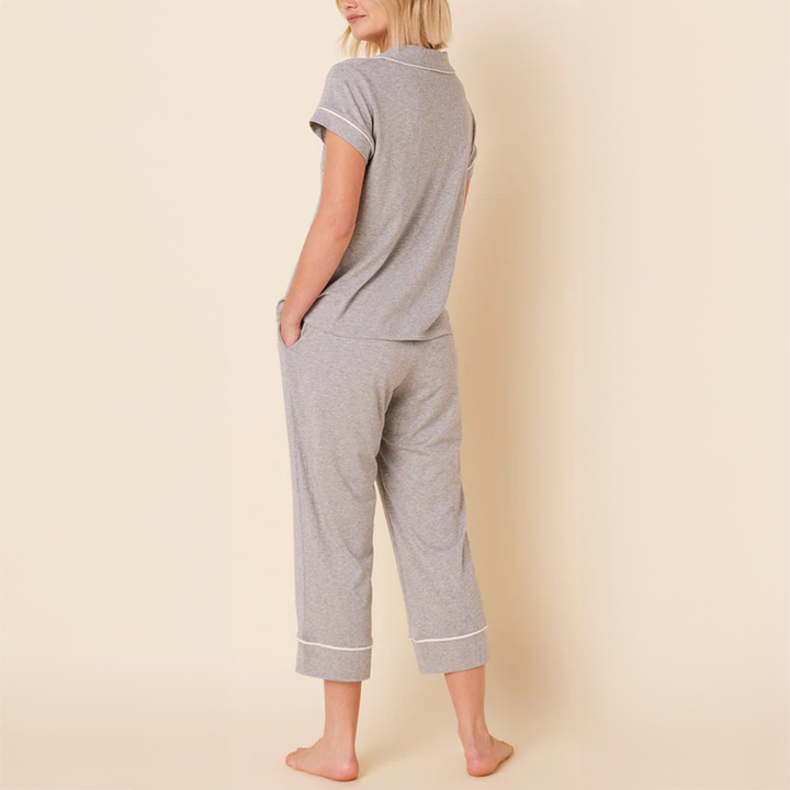 Classic Pima Knit Capri Grey