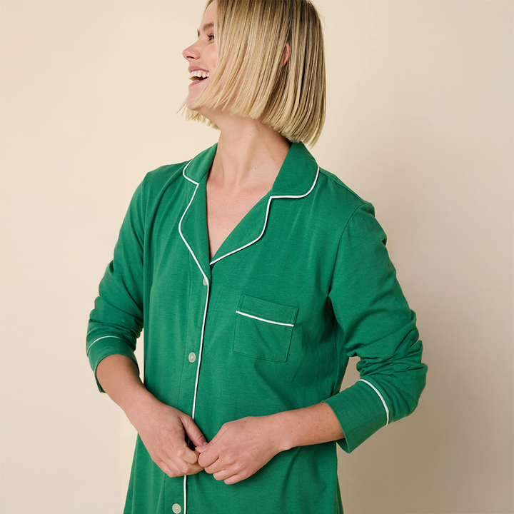 Classic Pima Knit Long-Sleeved Pajama Pine