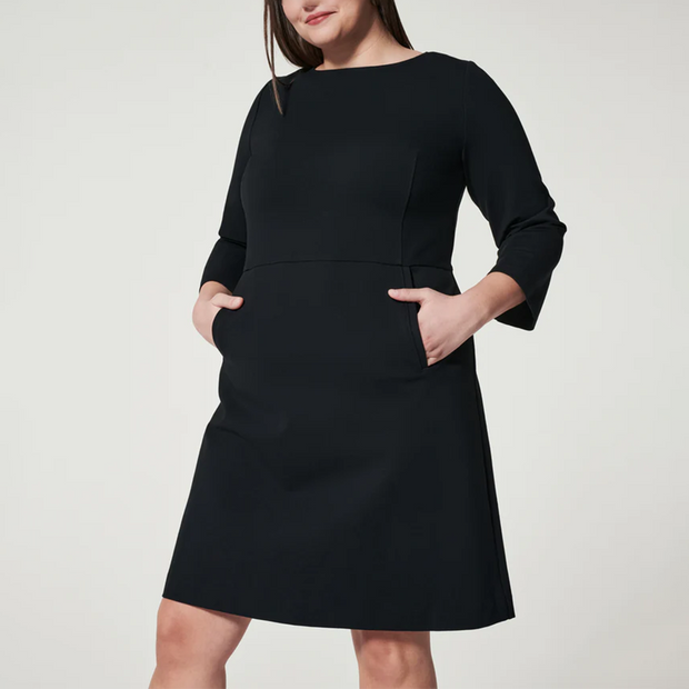 The Perfect A-line 3/4 Sleeve Dress 20382R Black – Petticoat Fair