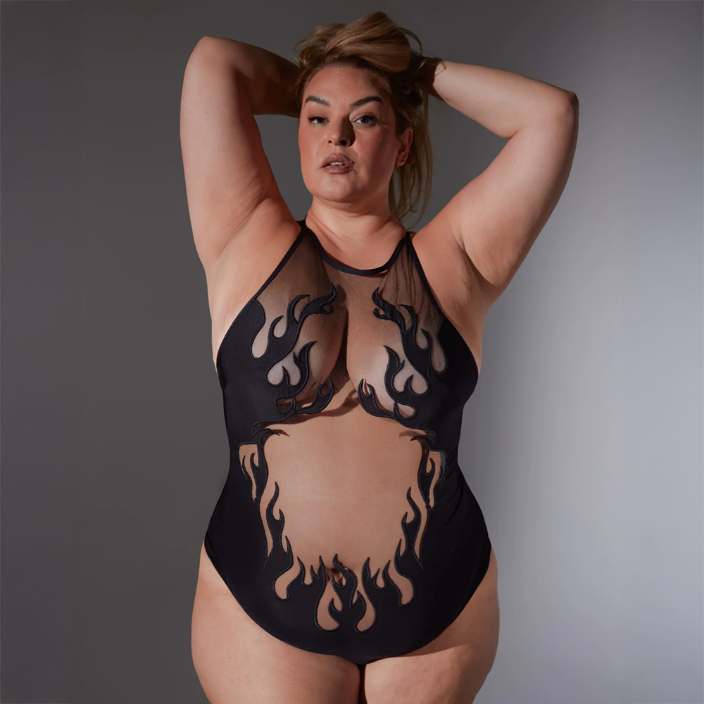 Smokin Mirrors Bodysuit Black