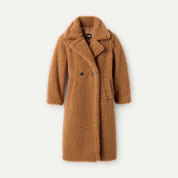 Gertrude Long Teddy Coat Chestnut