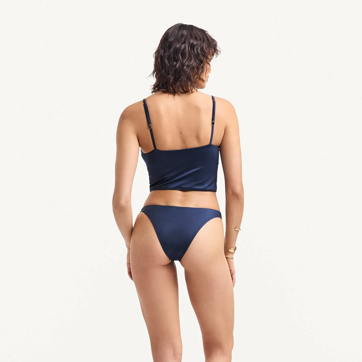 Terra Cut Out Crop Top Midnight Indigo