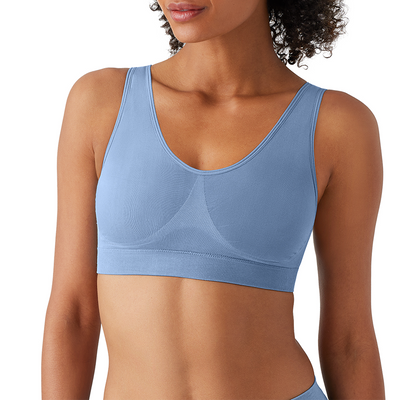 Comfort Life Wide Straps Wireless Bras for Women Thin Soft Pullover  Seamless Back Smoothing Lounge Sleep Removable Pads Yoga 
