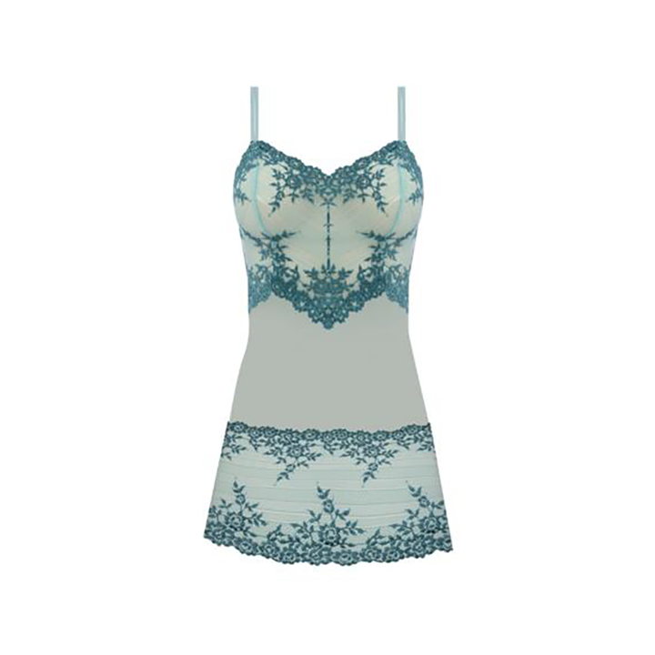 Embrace Lace Chemise Eggshell/Brittany Blue