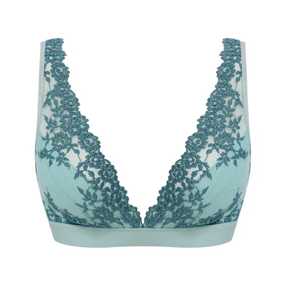 Embrace Lace Wire Free Bralette Eggshell/Brittany Blue