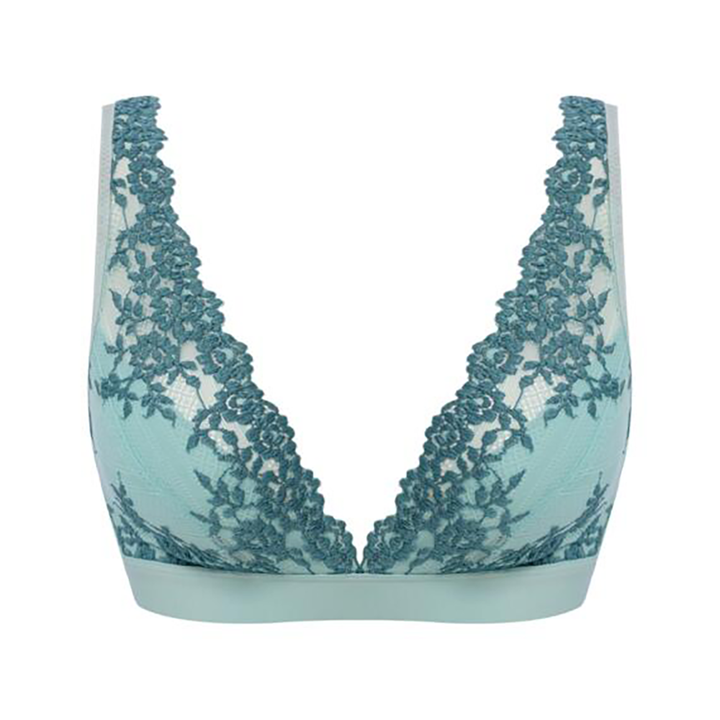 Embrace Lace Wire Free Bralette Eggshell/Brittany Blue