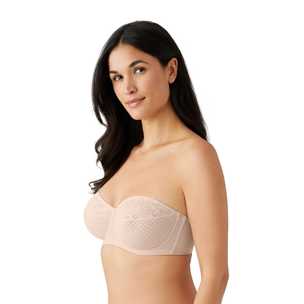 Visual Bra Wacoal Visual Effects Strapless Minimizer Bra 854310 Sand – Petticoat Fair